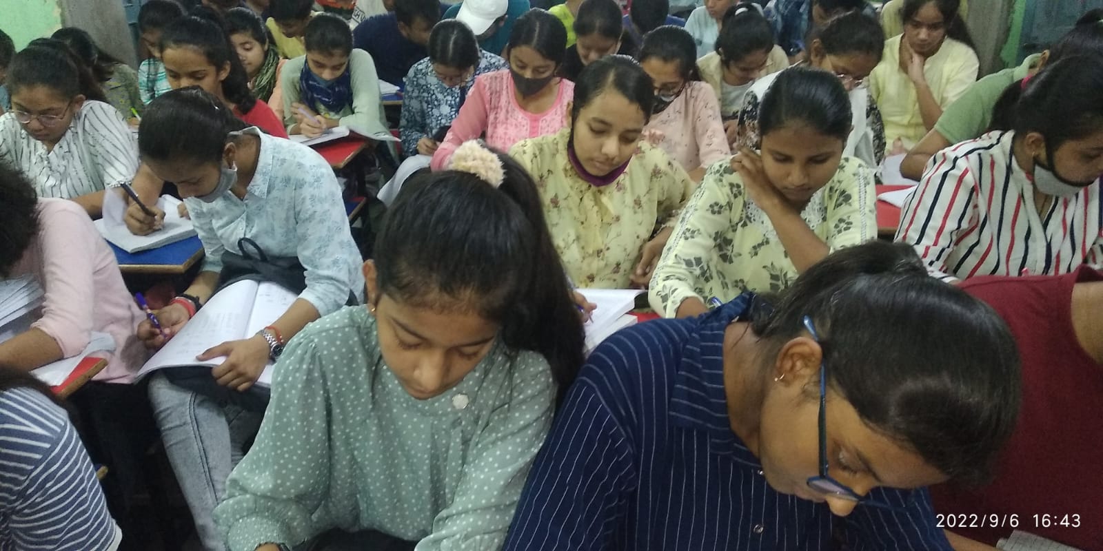 Students deeply focused during a mathematics session